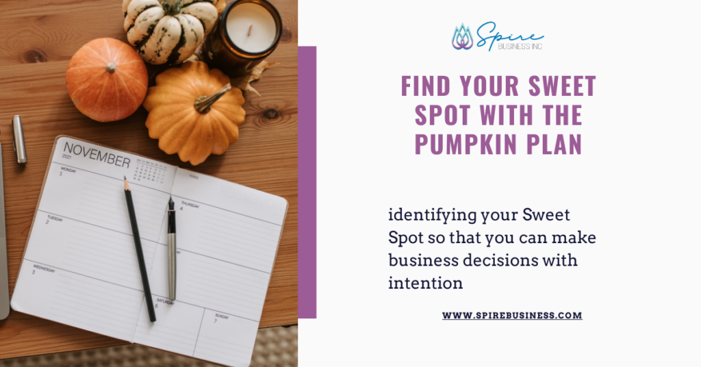 pumpkin plan and finding your sweet spot