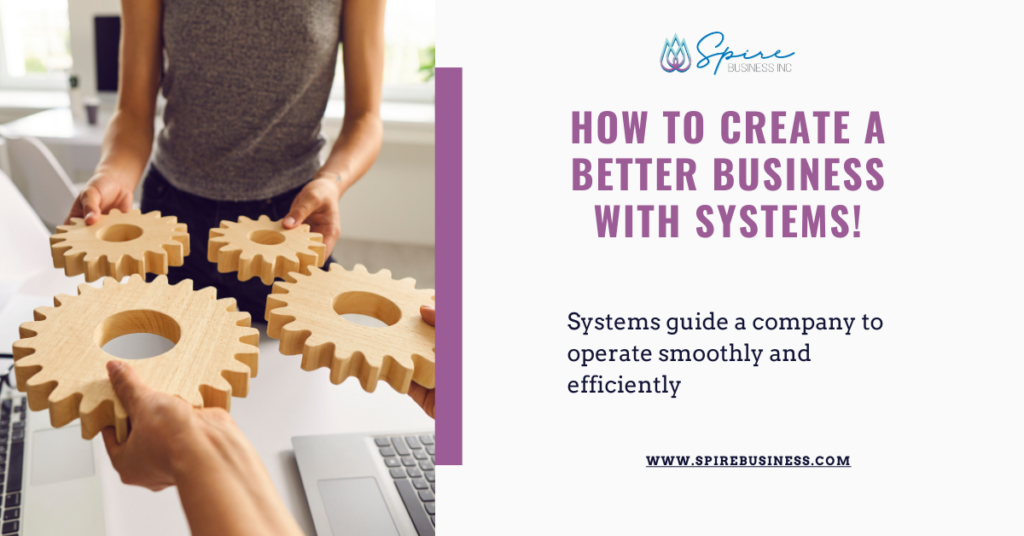 cogwheel showing how to create a better business with systems