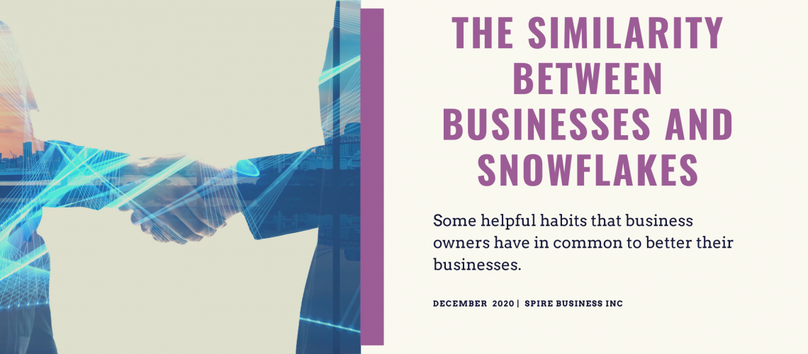 The similarity between business and snowflakes