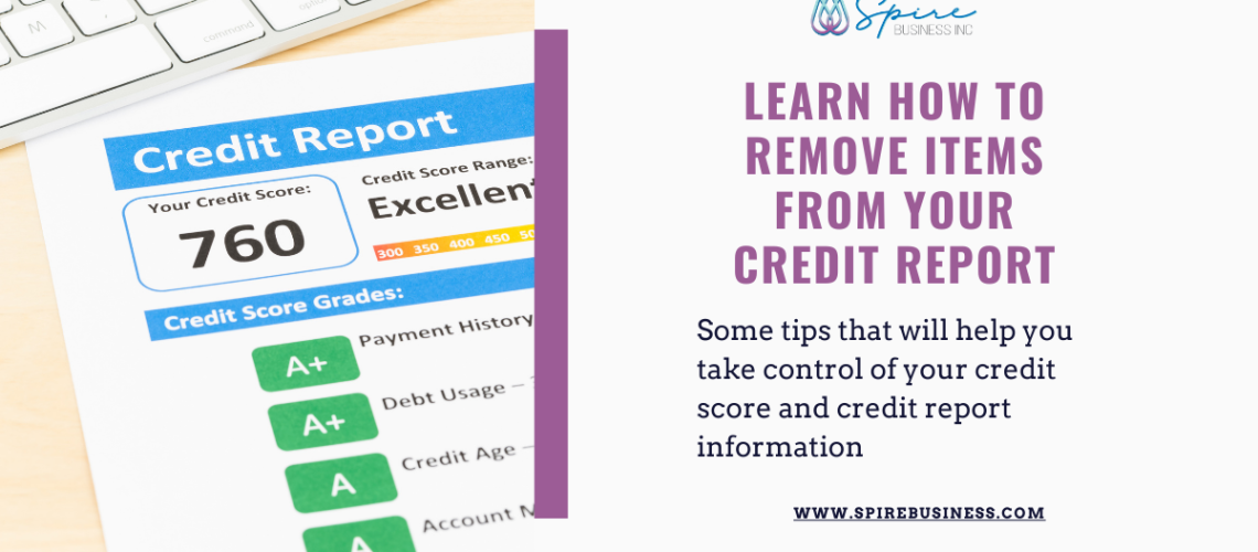 removing items for your credit report